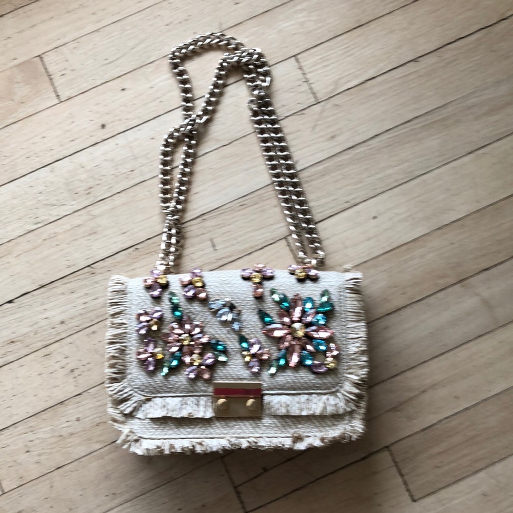 Zara raffia bag.